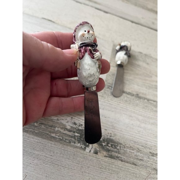 Set of five (4 matching) holiday cheese spreader - Picture 8 of 10